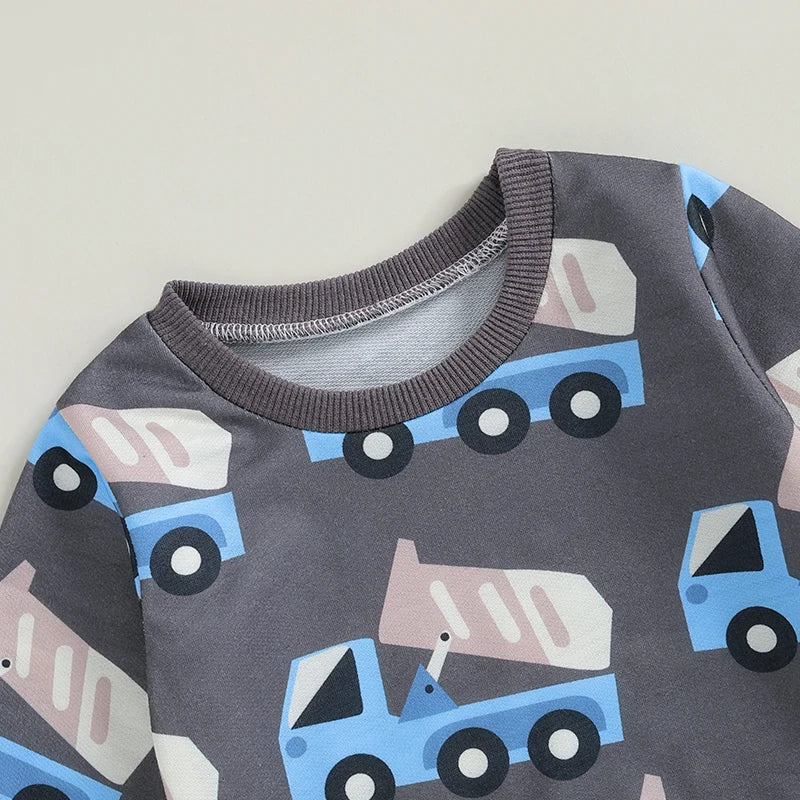 Chłopięcy komplet dresowy z motywem traktorów-Babylette
