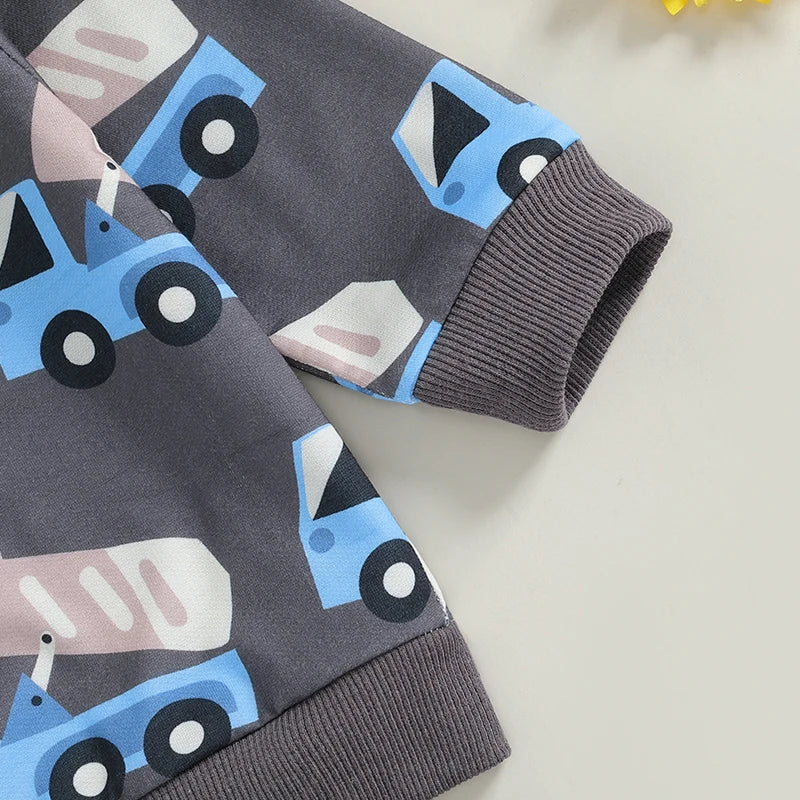 Chłopięcy komplet dresowy z motywem traktorów-Babylette