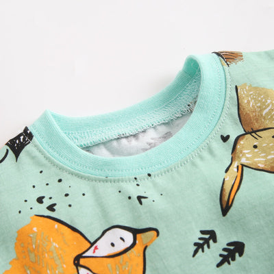 Chłopięcy komplet z wzorzystym t-shirtem-Babylette