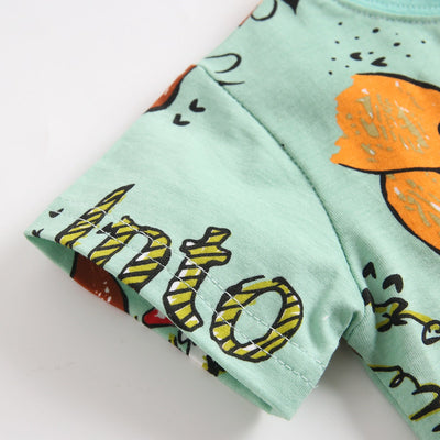 Chłopięcy komplet z wzorzystym t-shirtem-Babylette