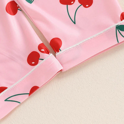 Dziewczęca satynowa piżamka we wzory-Babylette