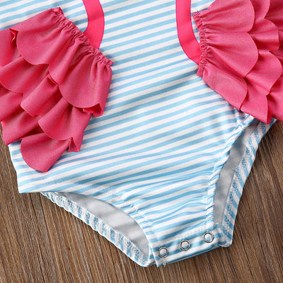 Dziewczęcy strój kąpielowy z flamingiem-Babylette
