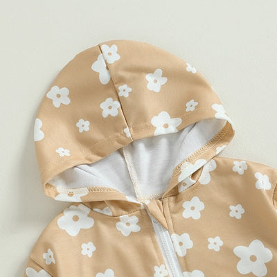 Niemowlęca bluza z kapturem w kwiaty-Babylette