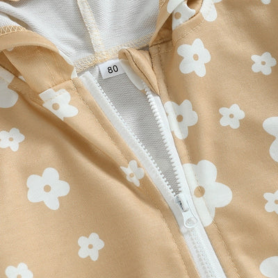 Niemowlęca bluza z kapturem w kwiaty-Babylette