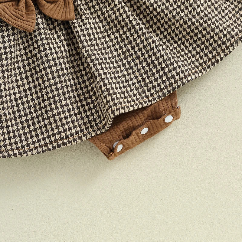 Niemowlęce body w kratkę z opaską-Babylette