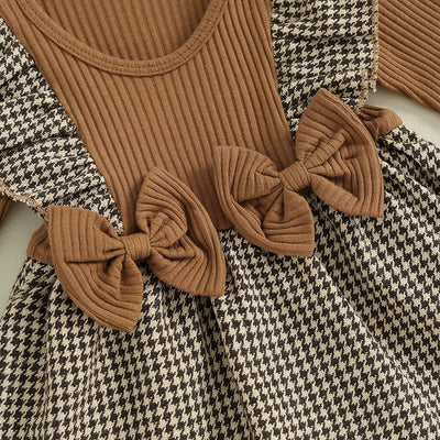 Niemowlęce body w kratkę z opaską-Babylette