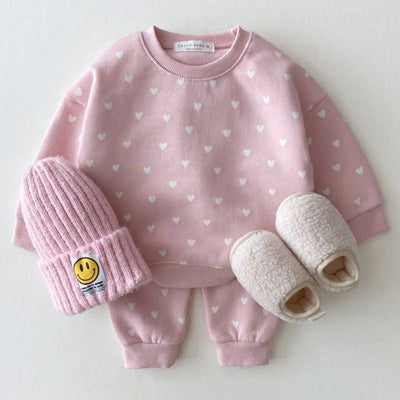 Niemowlęcy komplet dresowy w serduszka-Babylette