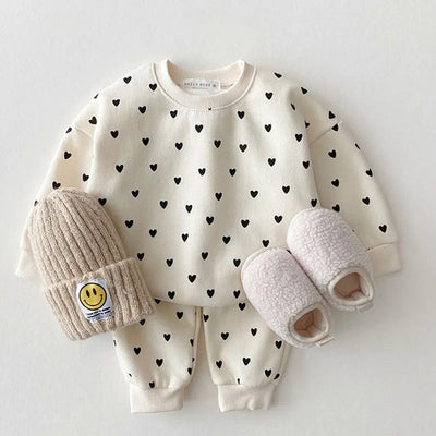 Niemowlęcy komplet dresowy w serduszka-Babylette