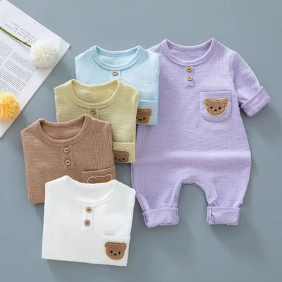 Niemowlęcy pajacyk z kieszonką z misiem-Babylette