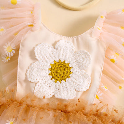 Body dla niemowląt z falbankami i kwiatuszkiem