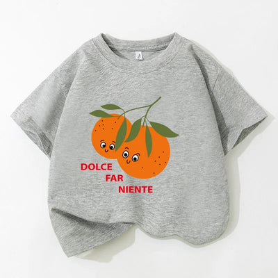 Kolorowy t-shirt dziewczęcy z nadrukiem