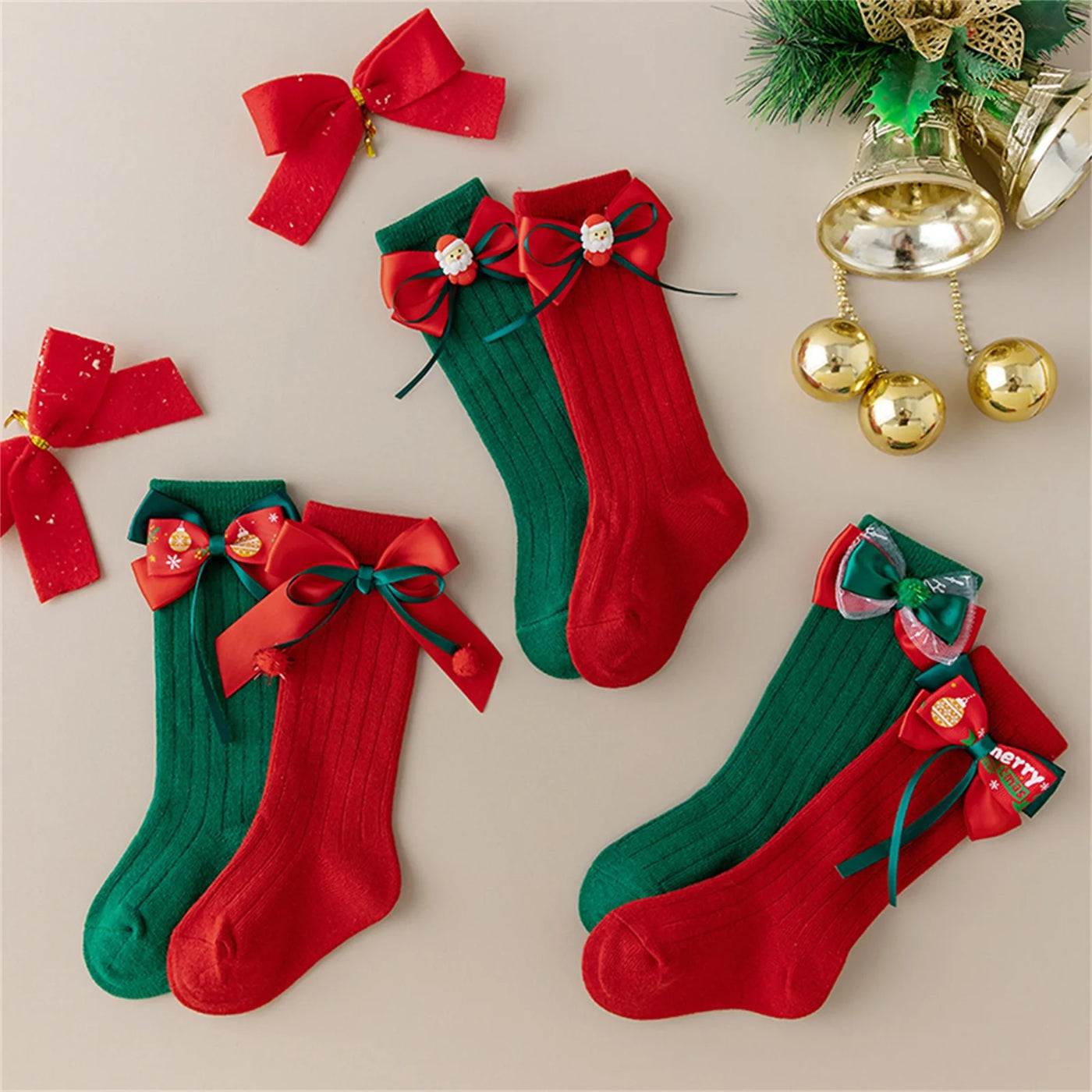 Świąteczne podkolanówki dziecięce