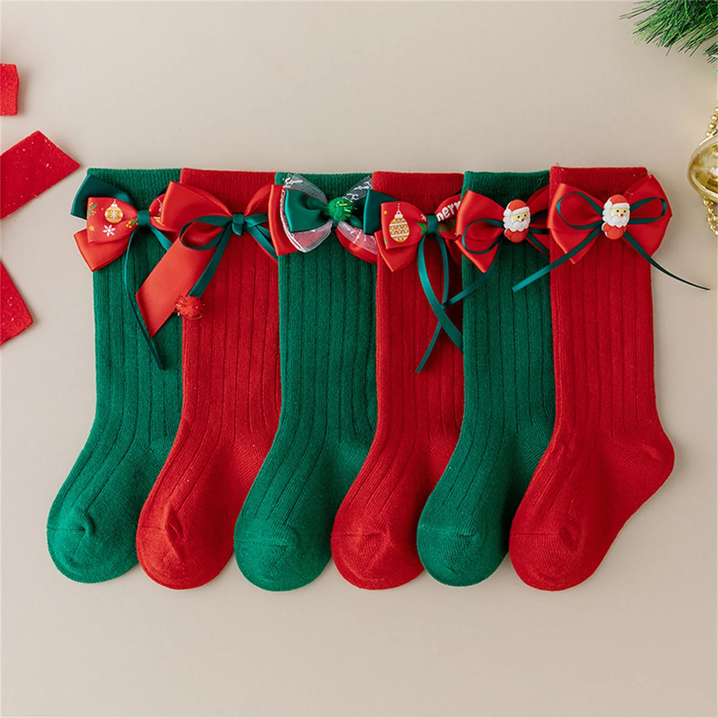 Świąteczne podkolanówki dziecięce