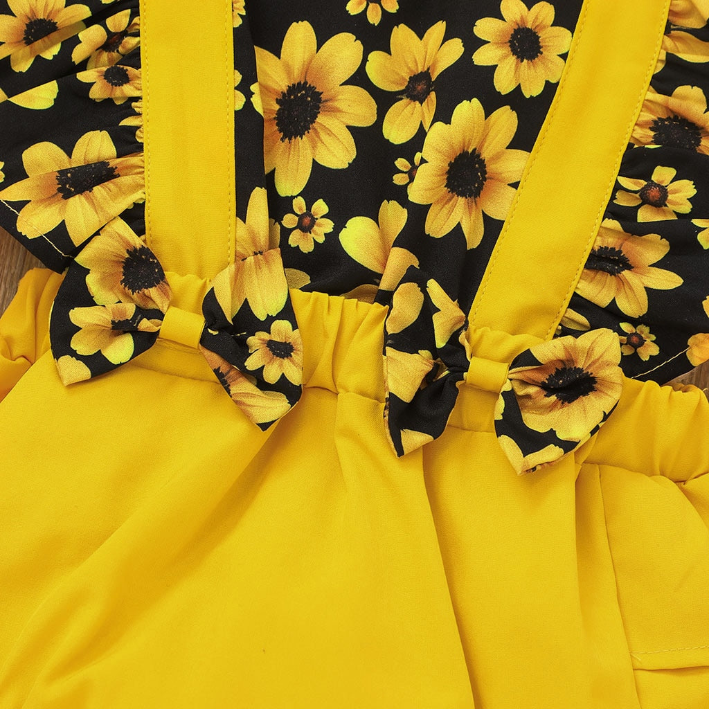 Niemowlęce body w żółte kwiatuszki