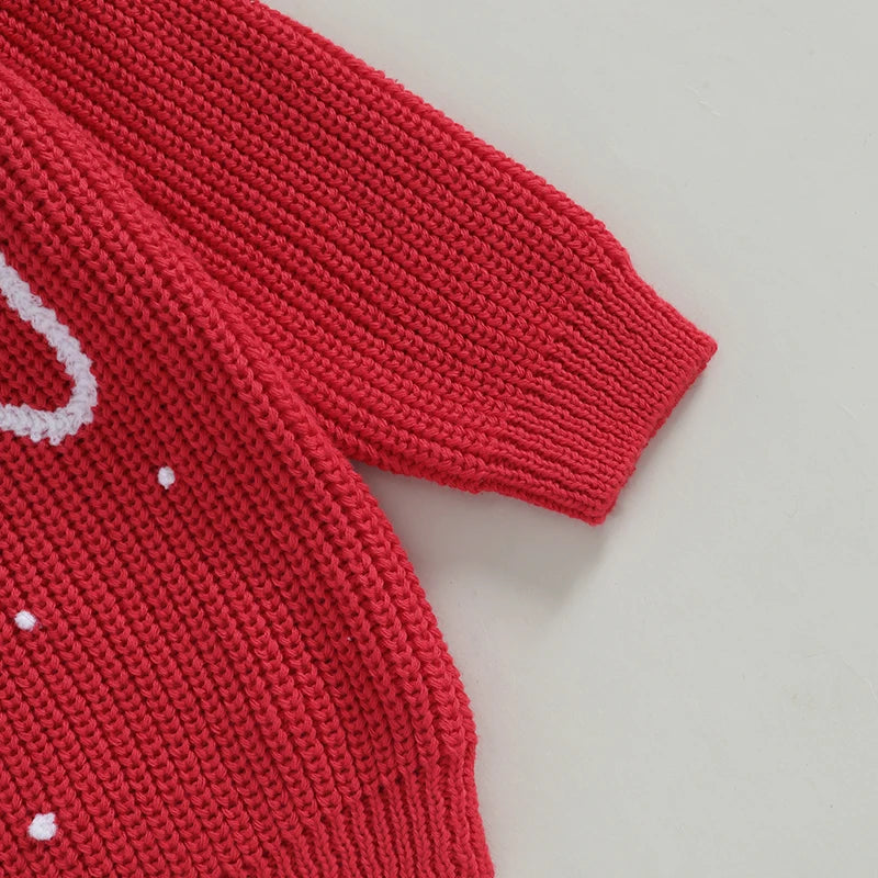 Dziecięcy sweterek bożonarodzeniowy z napisem