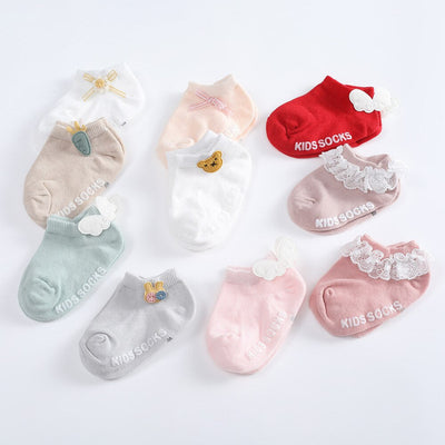 Zestaw 3 par skarpetek dziecięcych z ozdobami-Babylette
