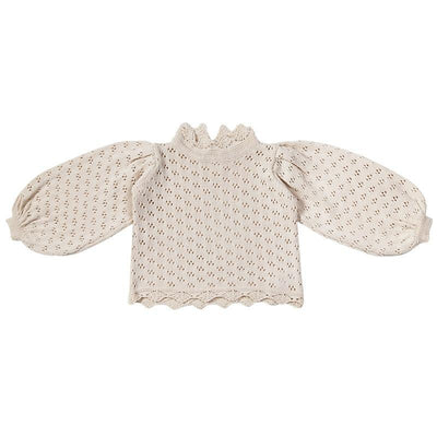 Ażurowy sweterek z bufiastymi rękawami-Babylette