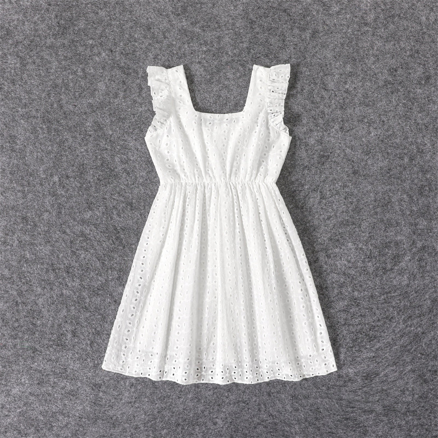 Biała dziewczęca sukienka z koronką-Babylette