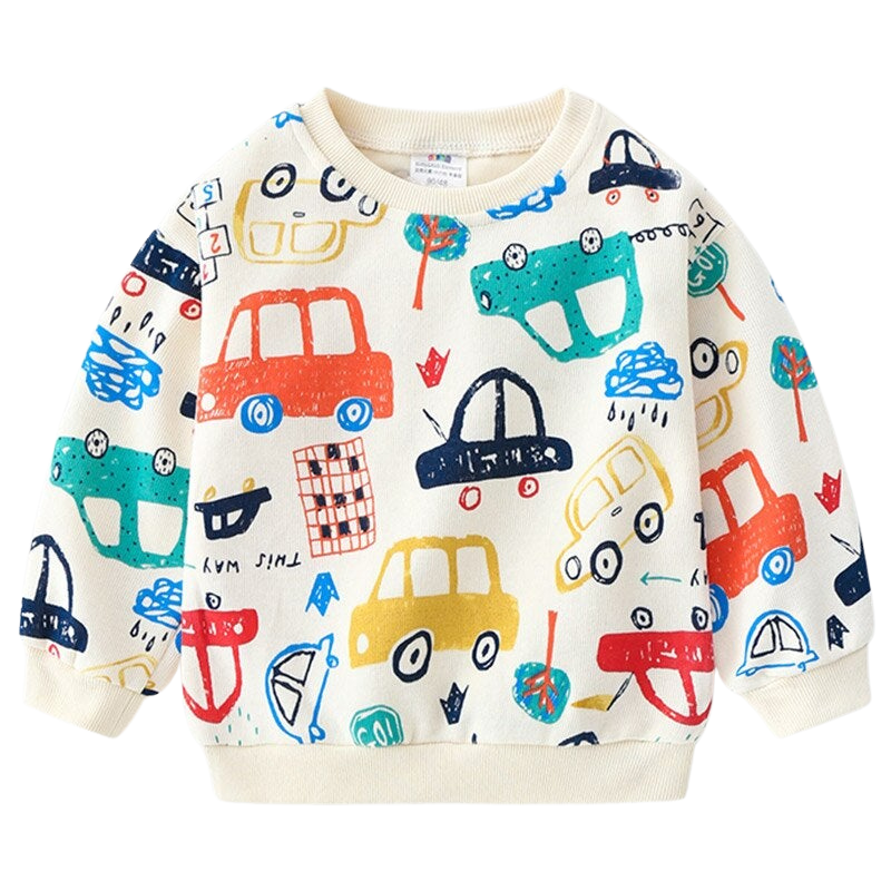 Chłopięca bluza z motywem samochodów-Babylette