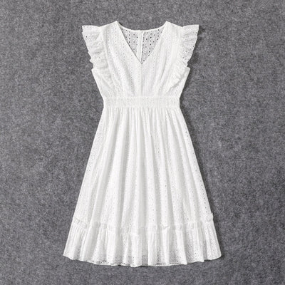 Jednolita sukienka w białym kolorze-Babylette