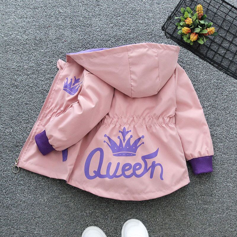 Jesienna kurteczka z napisem "Queen"-Babylette