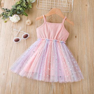 Pastelowa tiulowa sukienka-Babylette