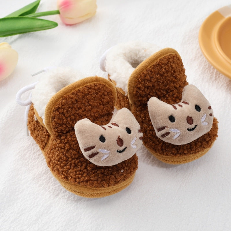 Pluszowe buciki niemowlęce ze zwierzątkami-Babylette
