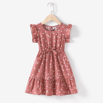 Różowa sukienka z wiązaniem-Babylette