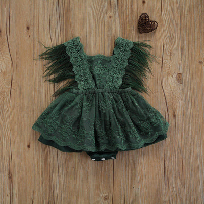 Sukienka niemowlęca z piórkami-Babylette