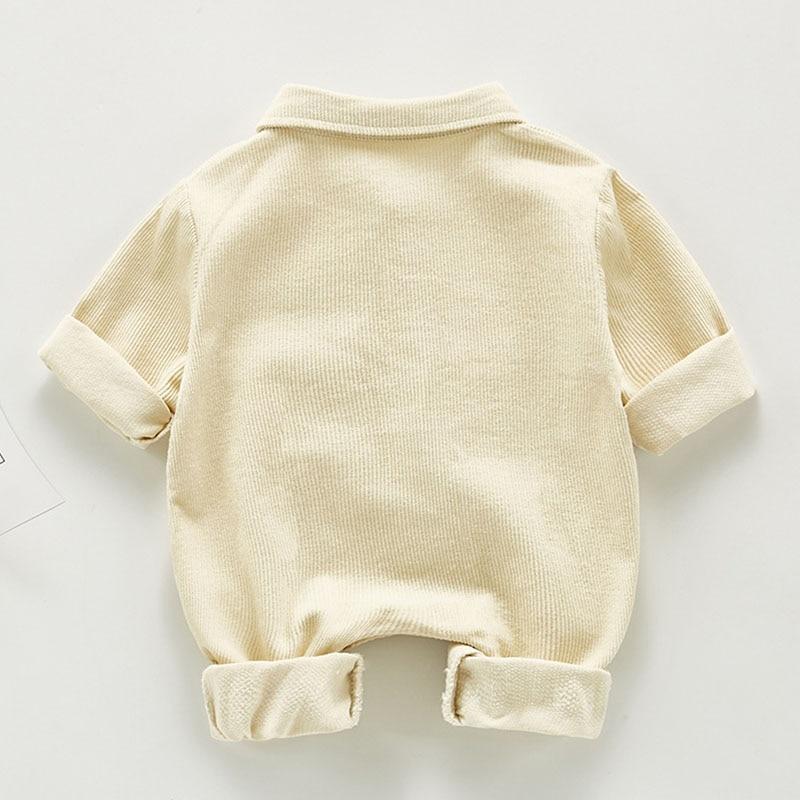 Sztruksowy pajacyk z kołnierzykiem i kieszonkami-Babylette