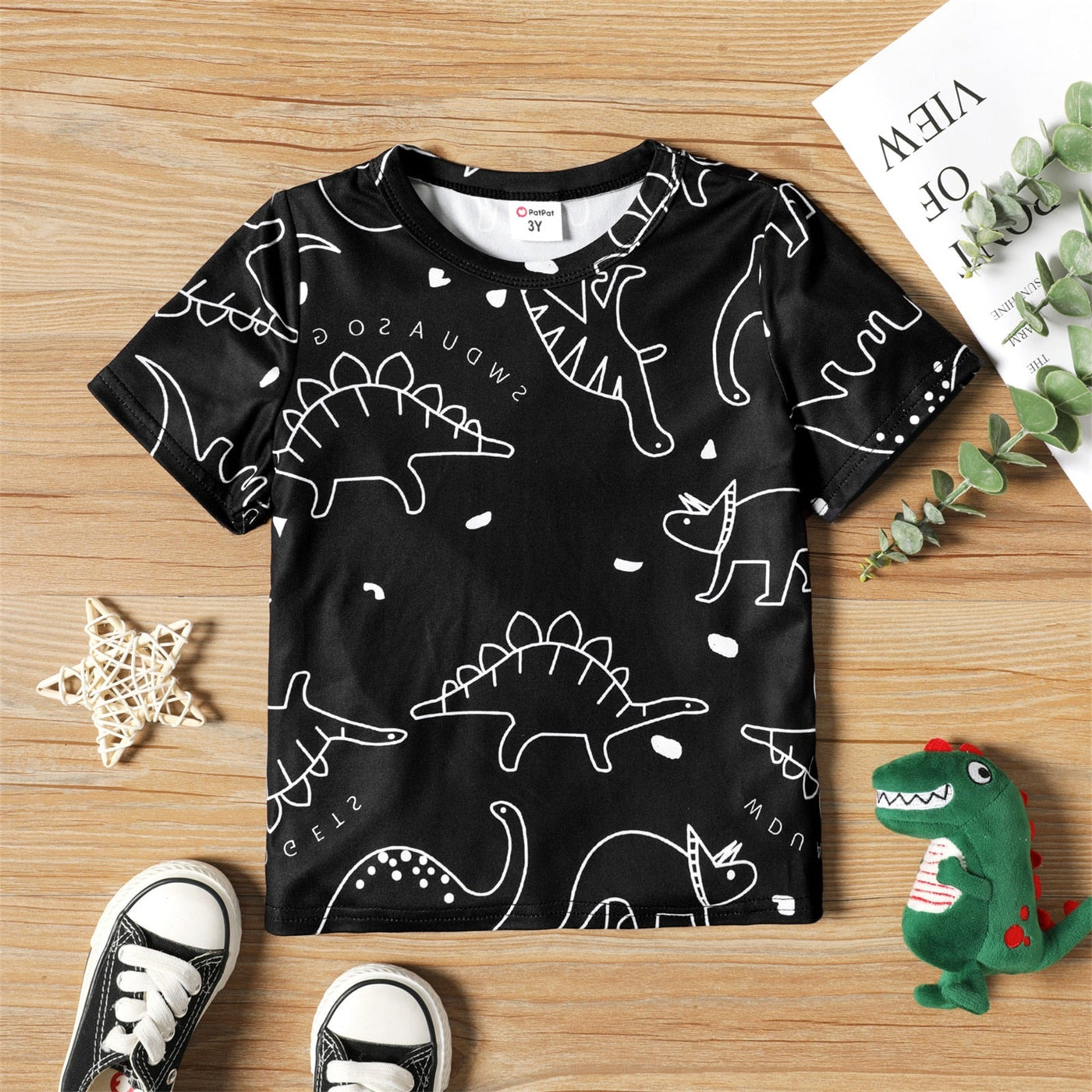 T-shirt z motywem dinozaurów-Babylette